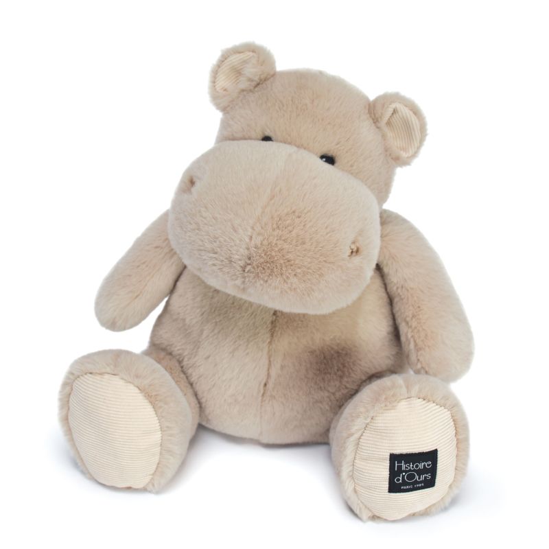  - peluche hippopotame beige 40 cm 